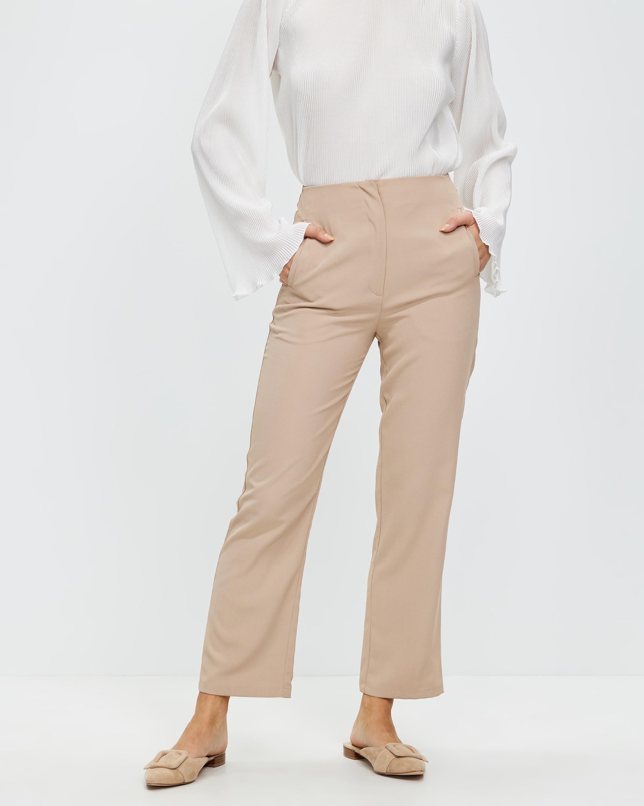 Lolana High Waist Straight Leg Pants