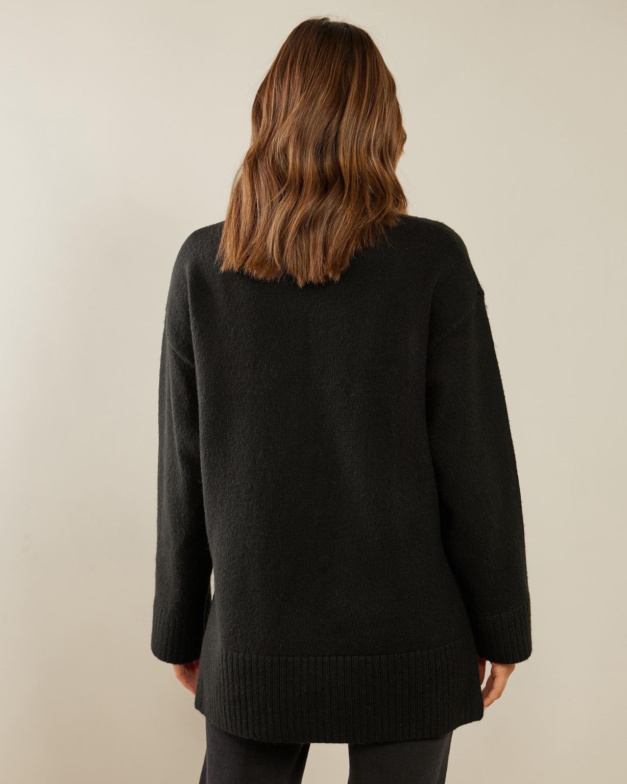 Teo High Neck Wool Blend Knit Jumper