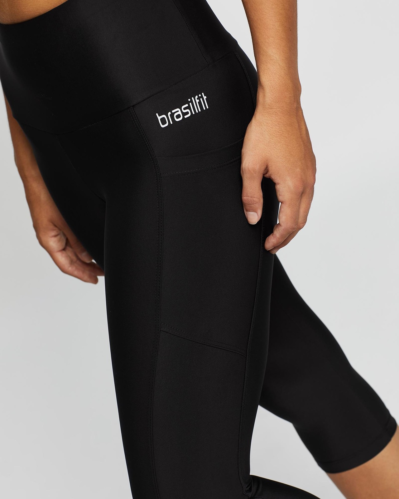 High-Waisted Under Knee Tights with Pockets