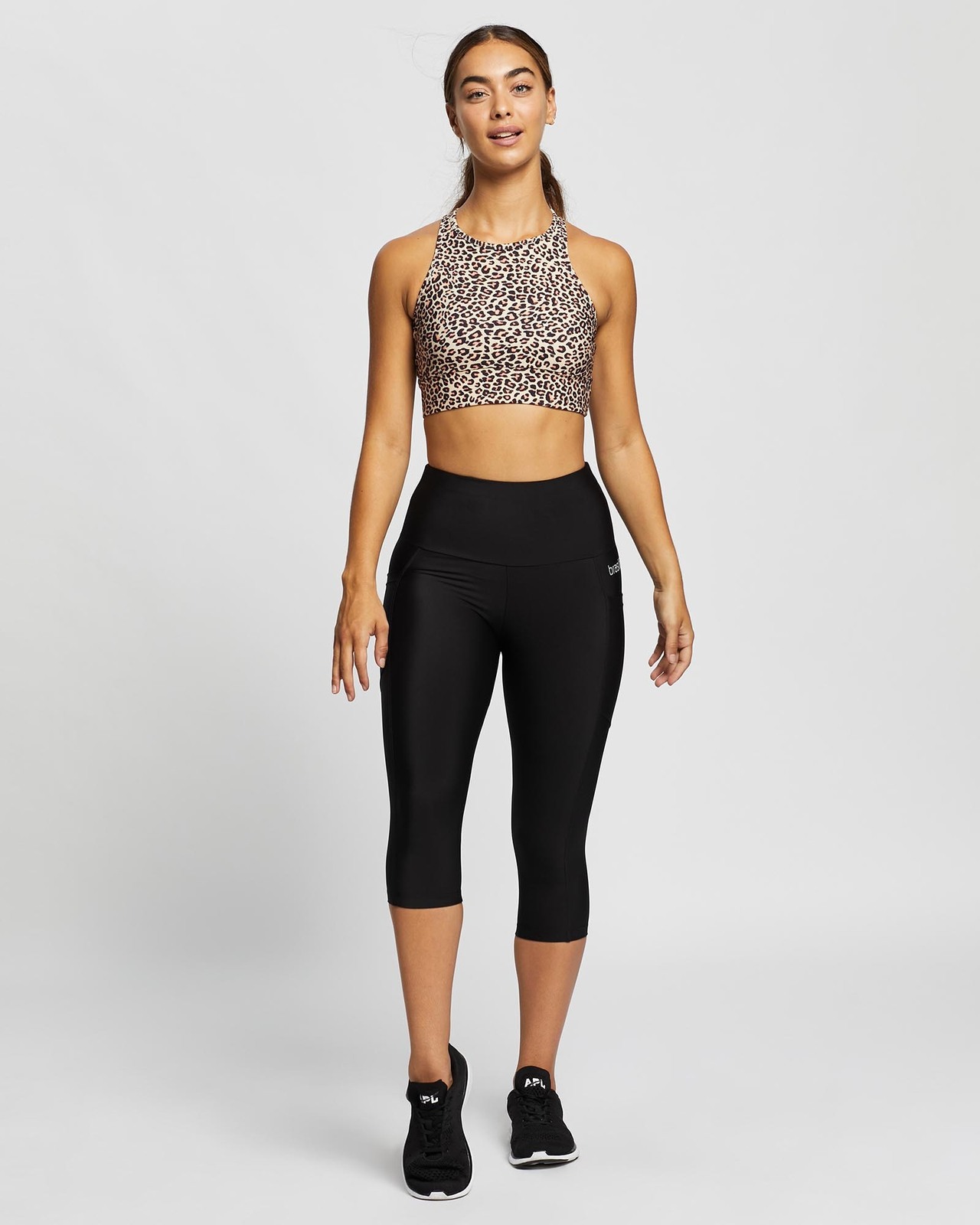 High-Waisted Under Knee Tights with Pockets