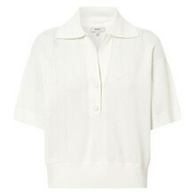 Mesh Stitch Polo White
