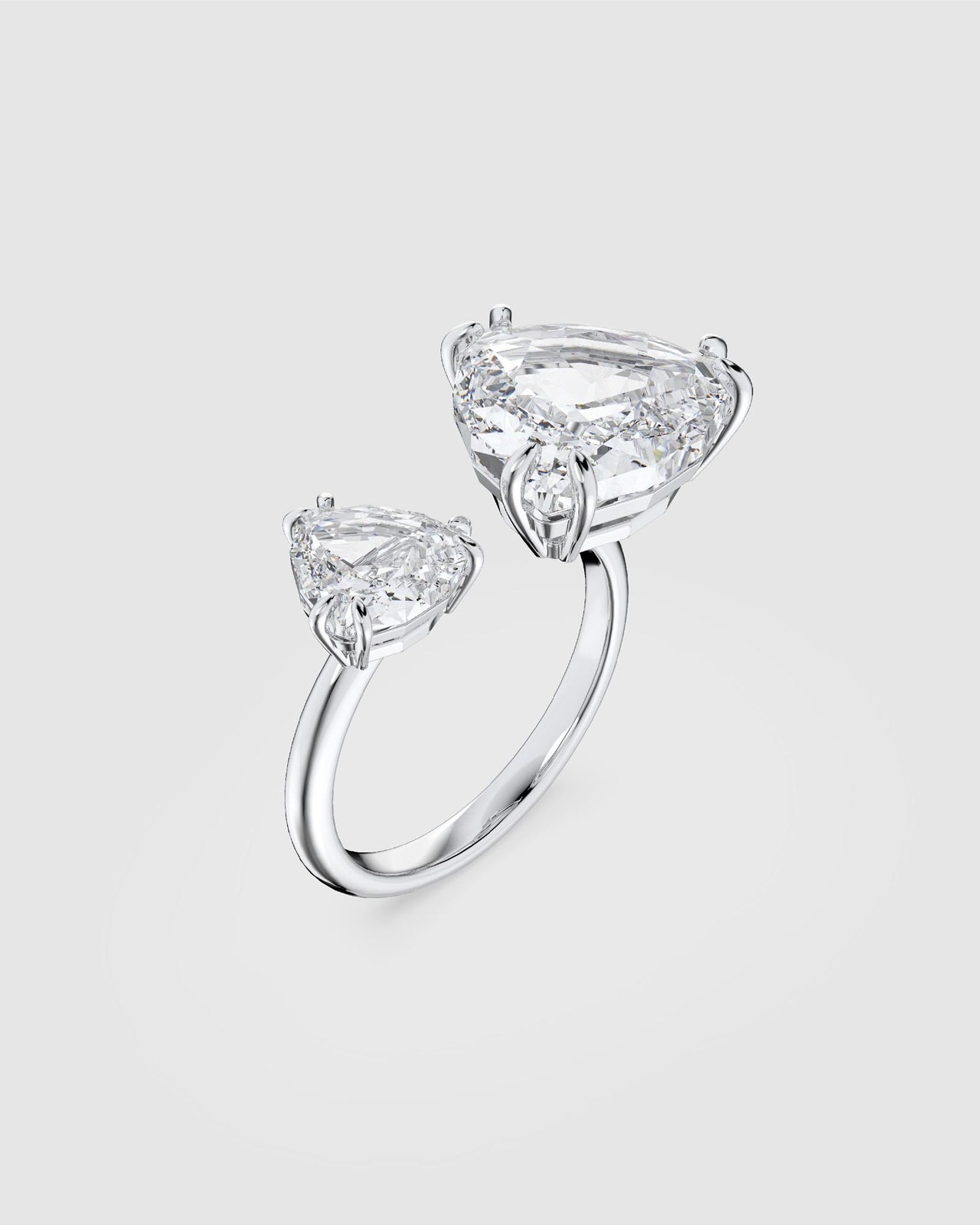 スワロフスキー　Millenia RING Swarovski Millenia Ring with Square Cut Yellow Crystals