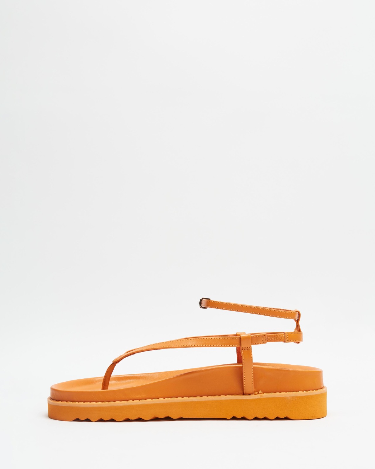 Ankle Strap Leather Thong Sandals