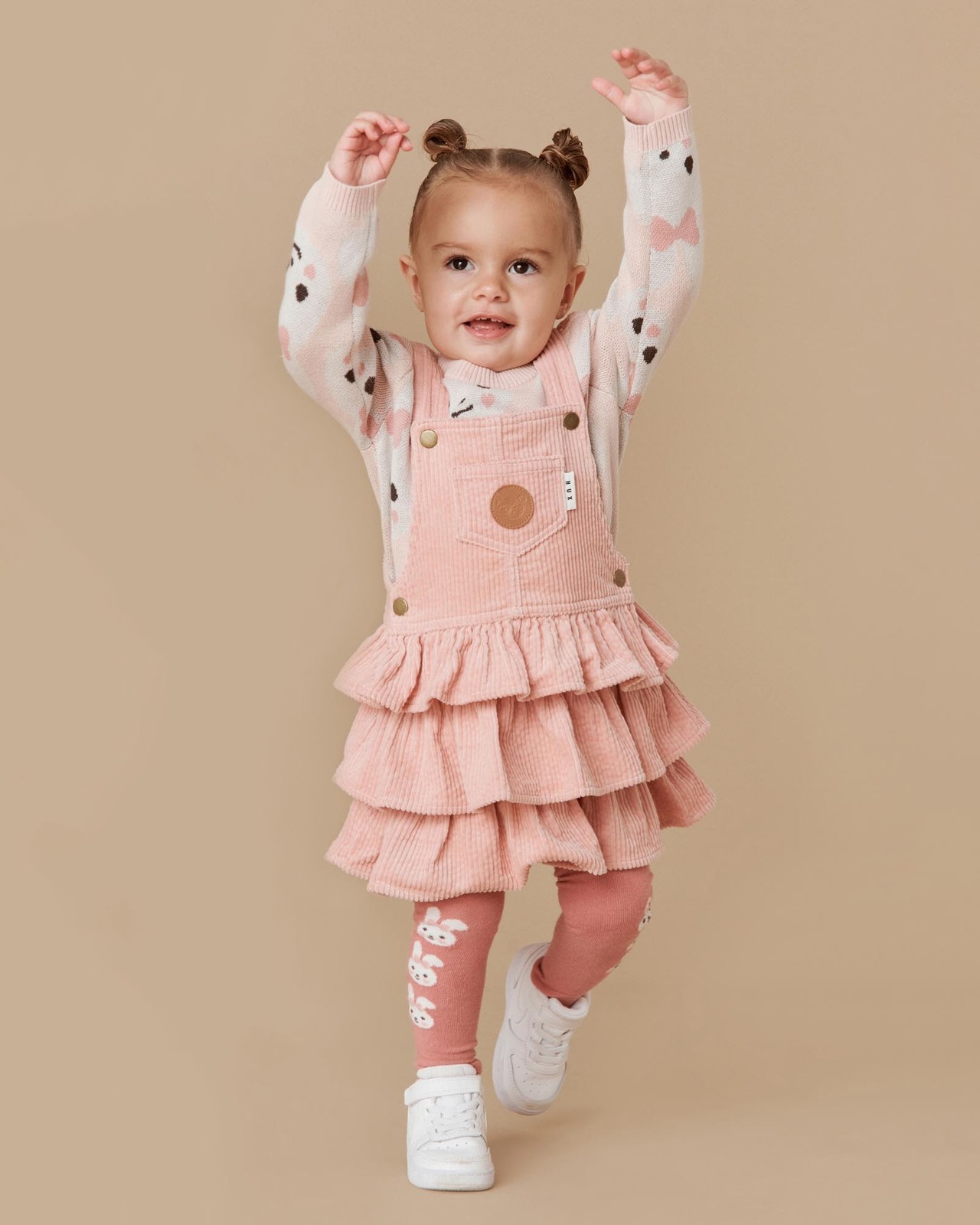 Huxbaby Cord Overall Frill Dress Babies Kids AirRobe