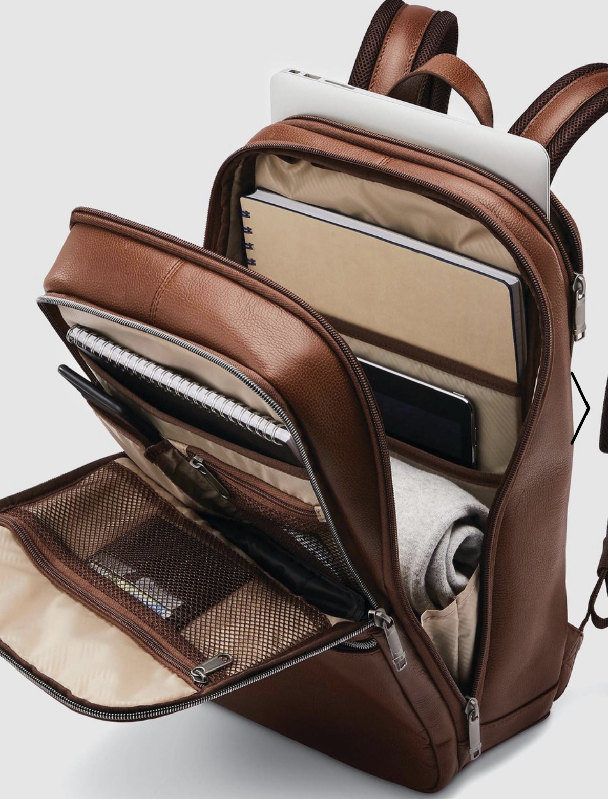 Samsonite Classic Leather Slim Backpack AirRobe