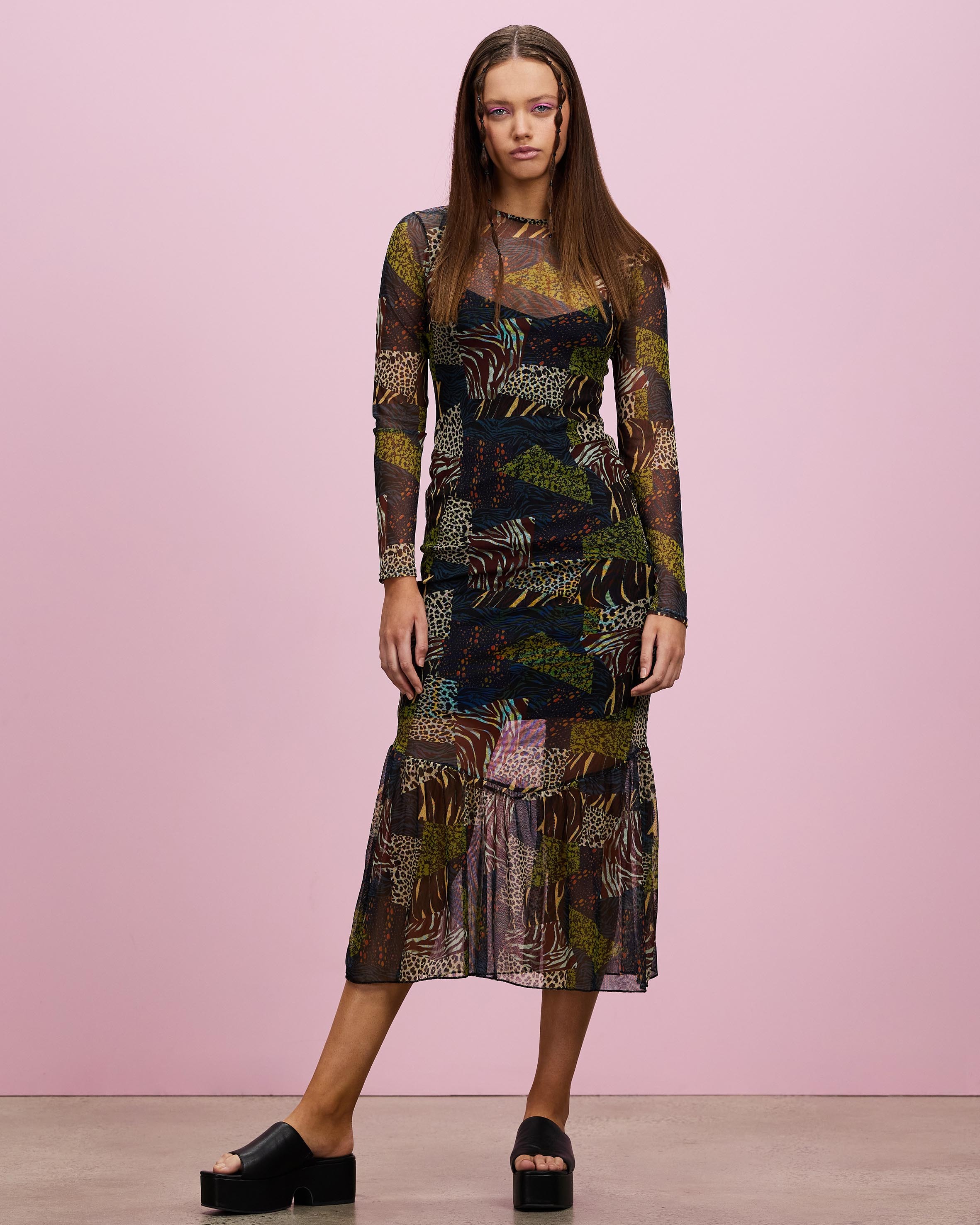 never fully dressed jojo midi dress Olive Jojo Dress with Gold Fleck