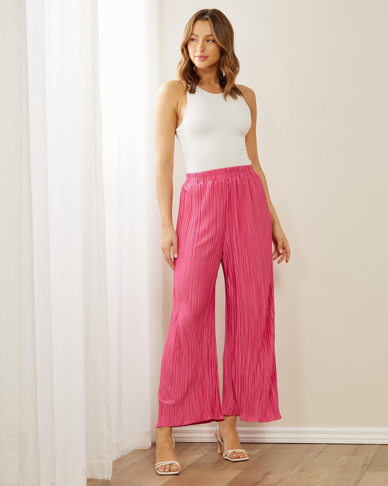 Cosette Plisse Crop Pants