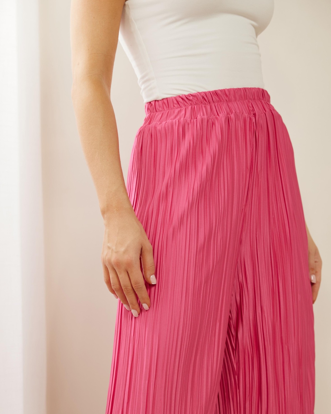 Cosette Plisse Crop Pants