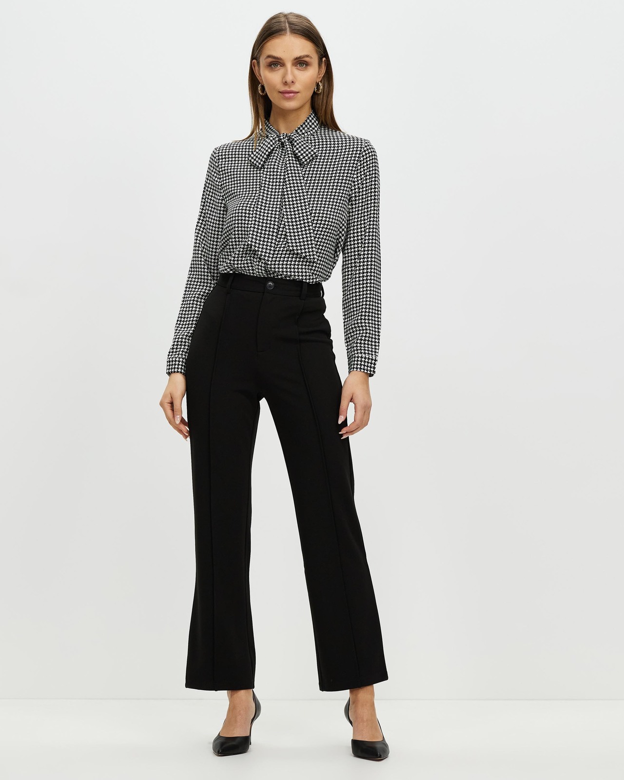 Talena Crepe Stretch Pintuck Pants