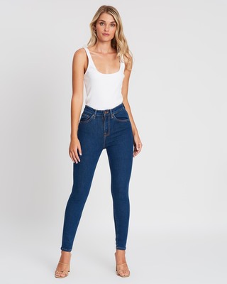 Nudie Jeans Women's Hightop Tilde - Lightweight Super Stretch Denim In Blue Stellar Wash (Organic Cotton)