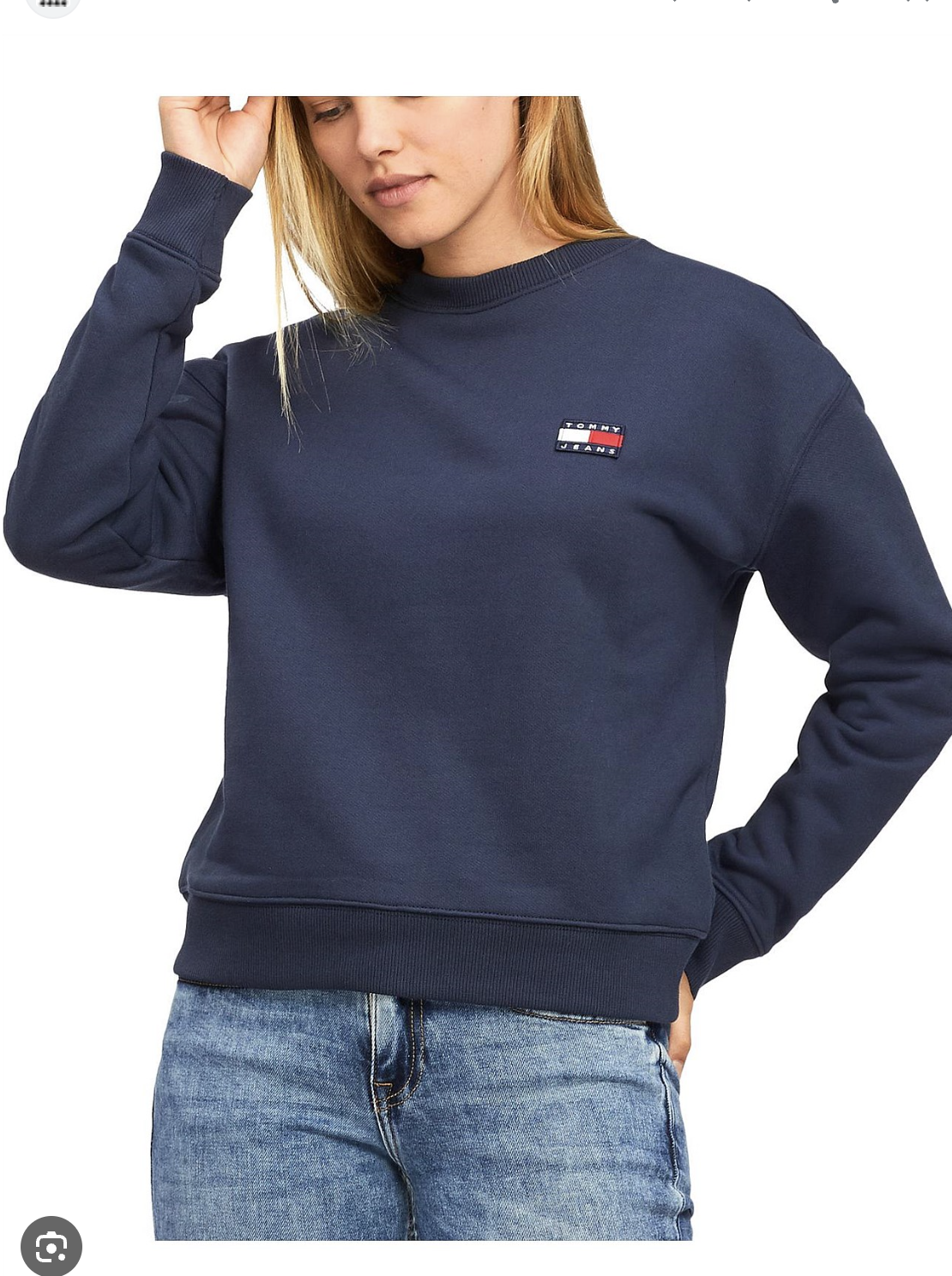 Tommy badge crew sweatshirt Clearance