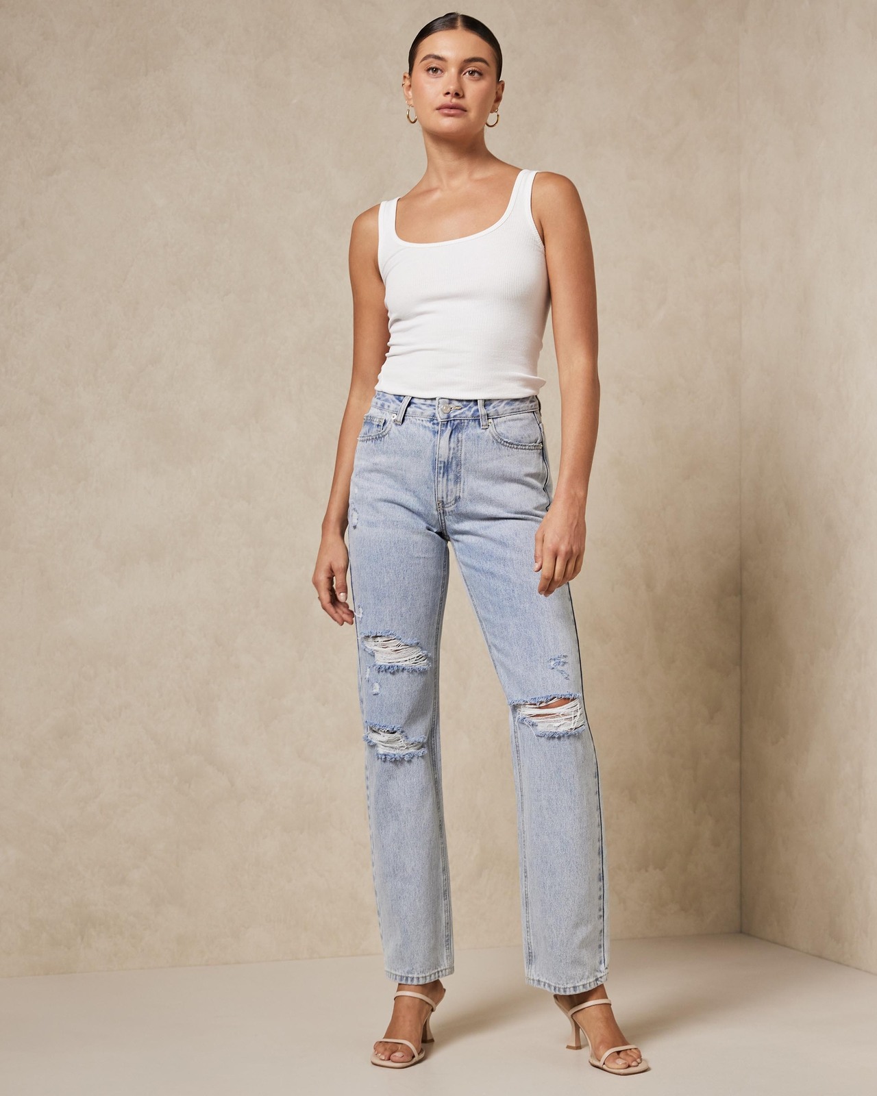 Organic Cotton Distressed Jeans