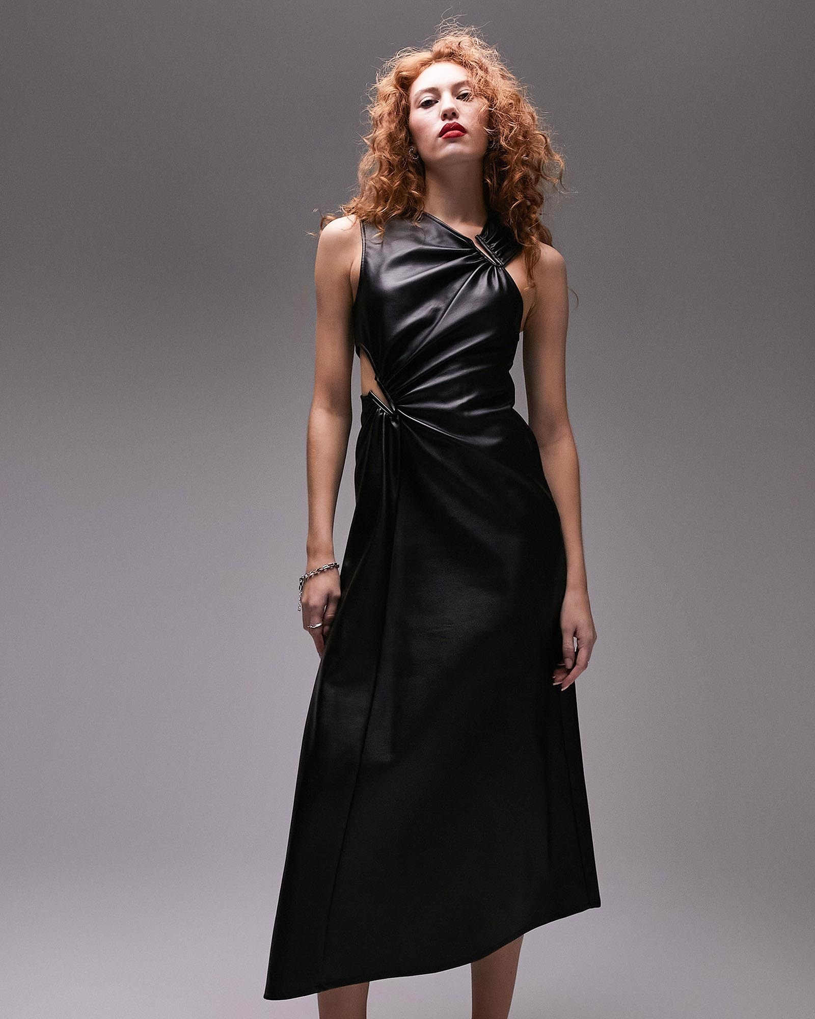 topshop asymmetric blazer dress Topshop Open Back Tie Detail Blazer Dress In Black main image 1