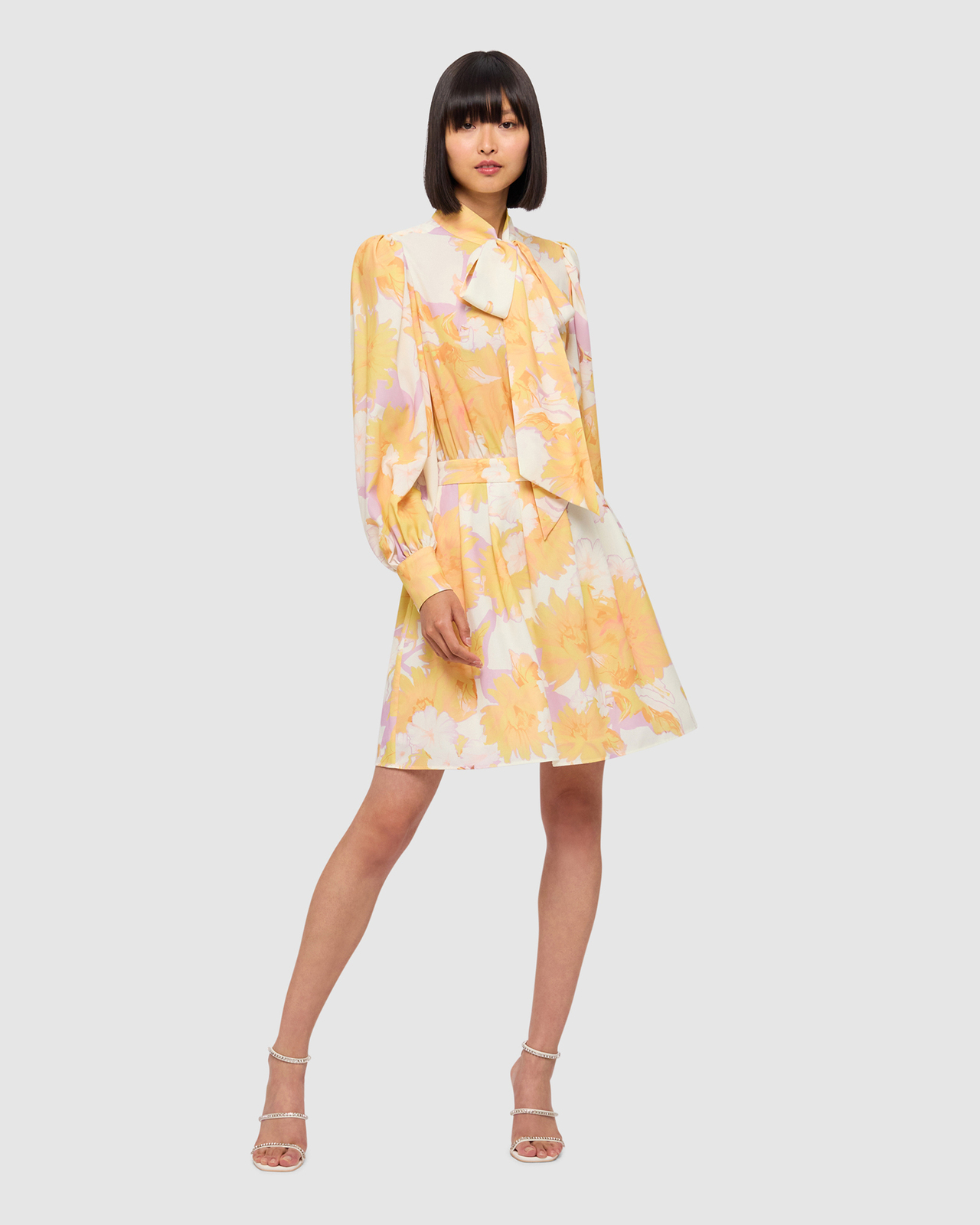knee length dresses for ladies Luminous Linen Mini Dress - Hydrangea in Cornflower Blue main image 0