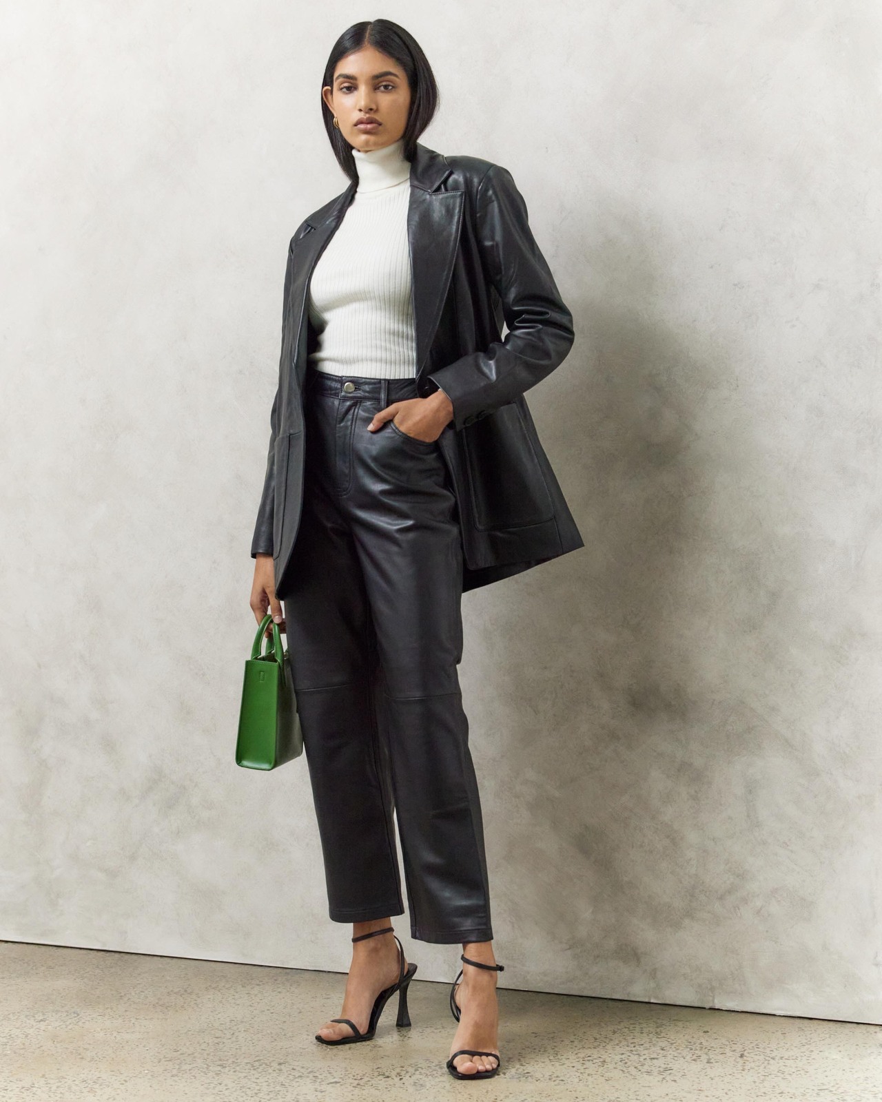 Davis Cropped Leather Pants