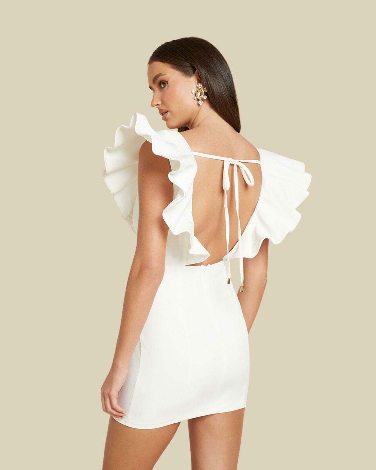 women cocktail dress Short Tight Cocktail Party Dress with Embellishments Silver / 4