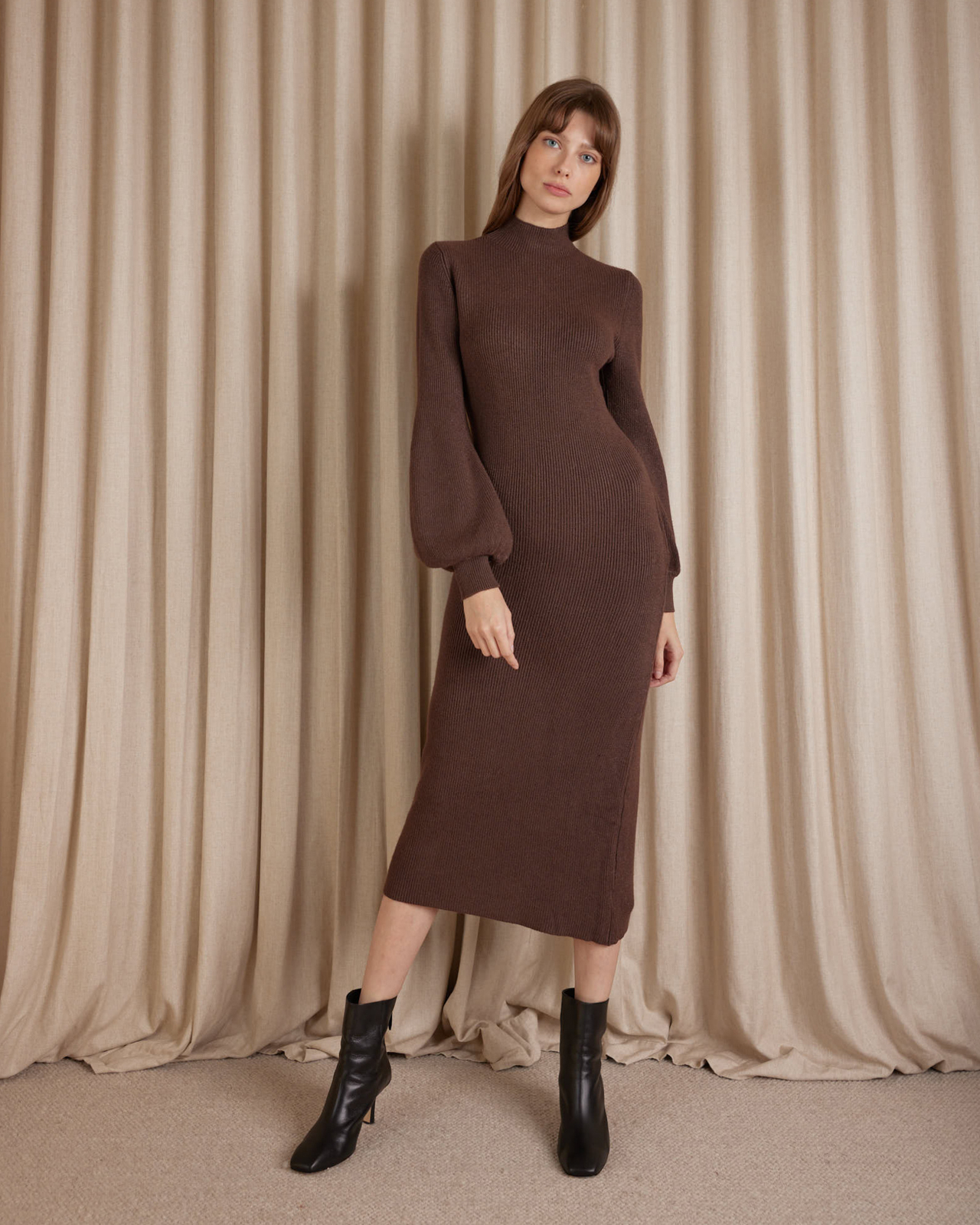 Pinto High Neck Knit Dress