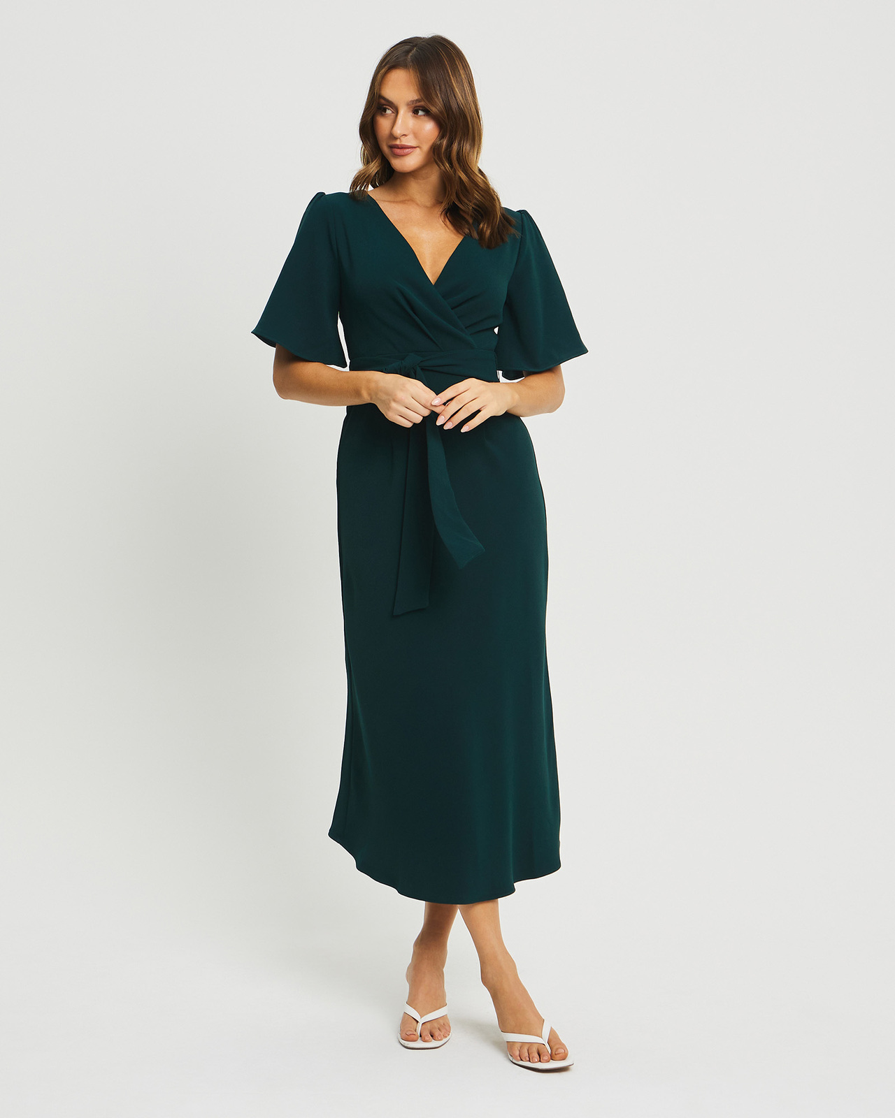 Carin Green Wrap Dress