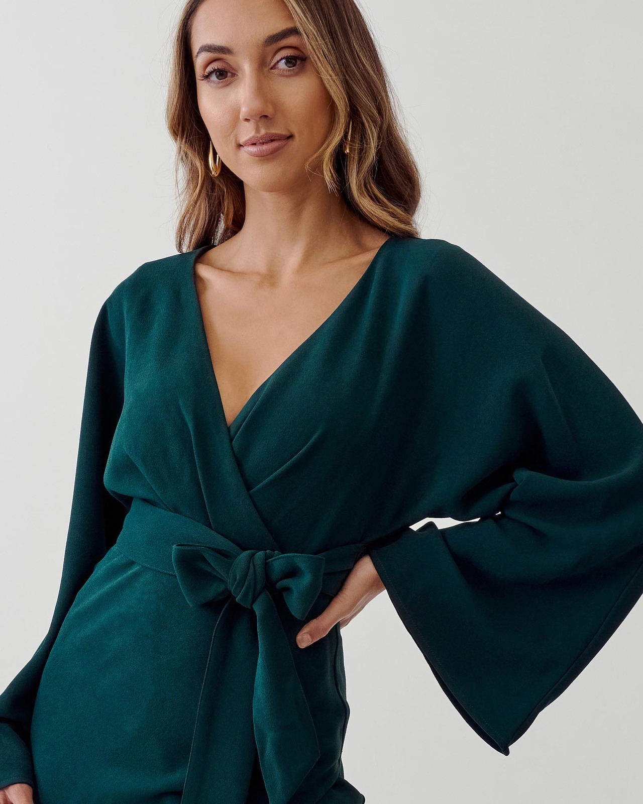midi scuba dress Women's Robe A-line Asymmetric Sleeved Scuba Crepe Midi Dress S/M/L/Customize White MEAN BLVD White / Customize