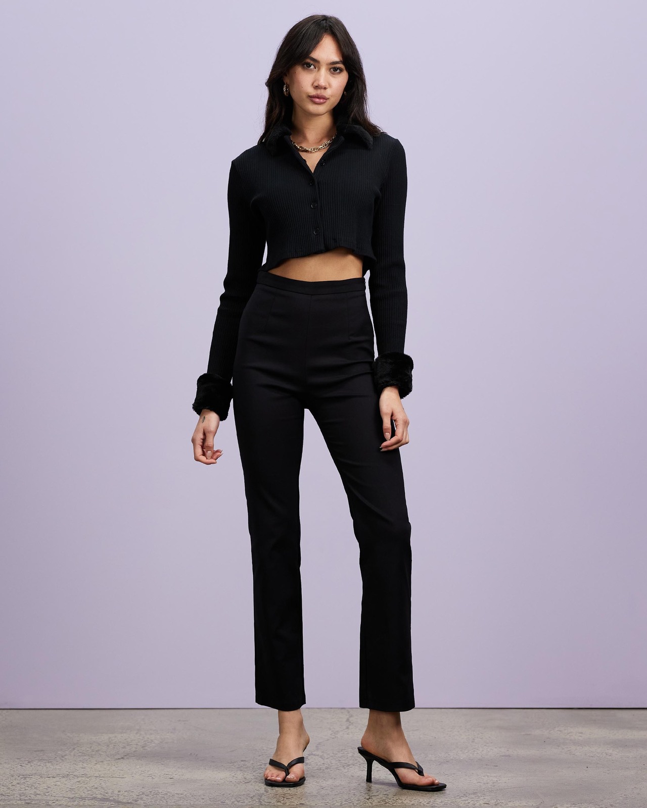 Deja Vu Fitted High-Waisted Pants