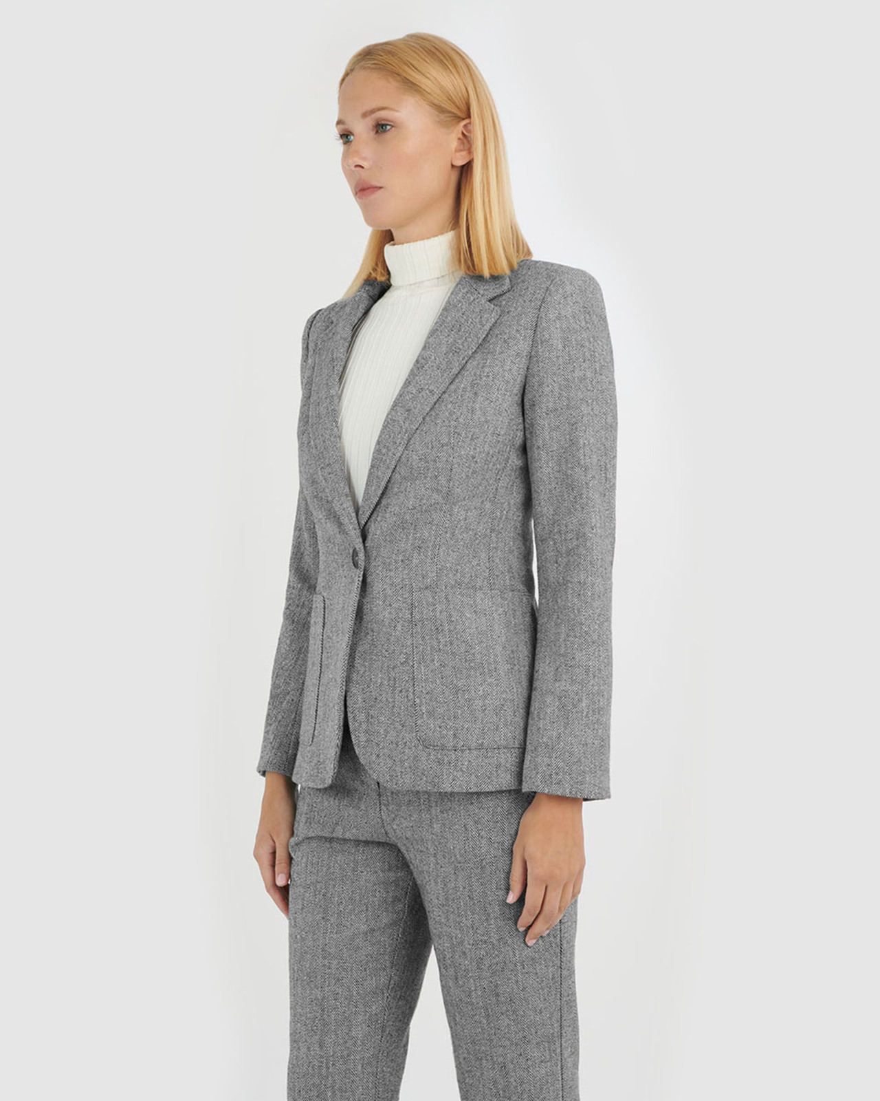 Selah Herringbone Blazer