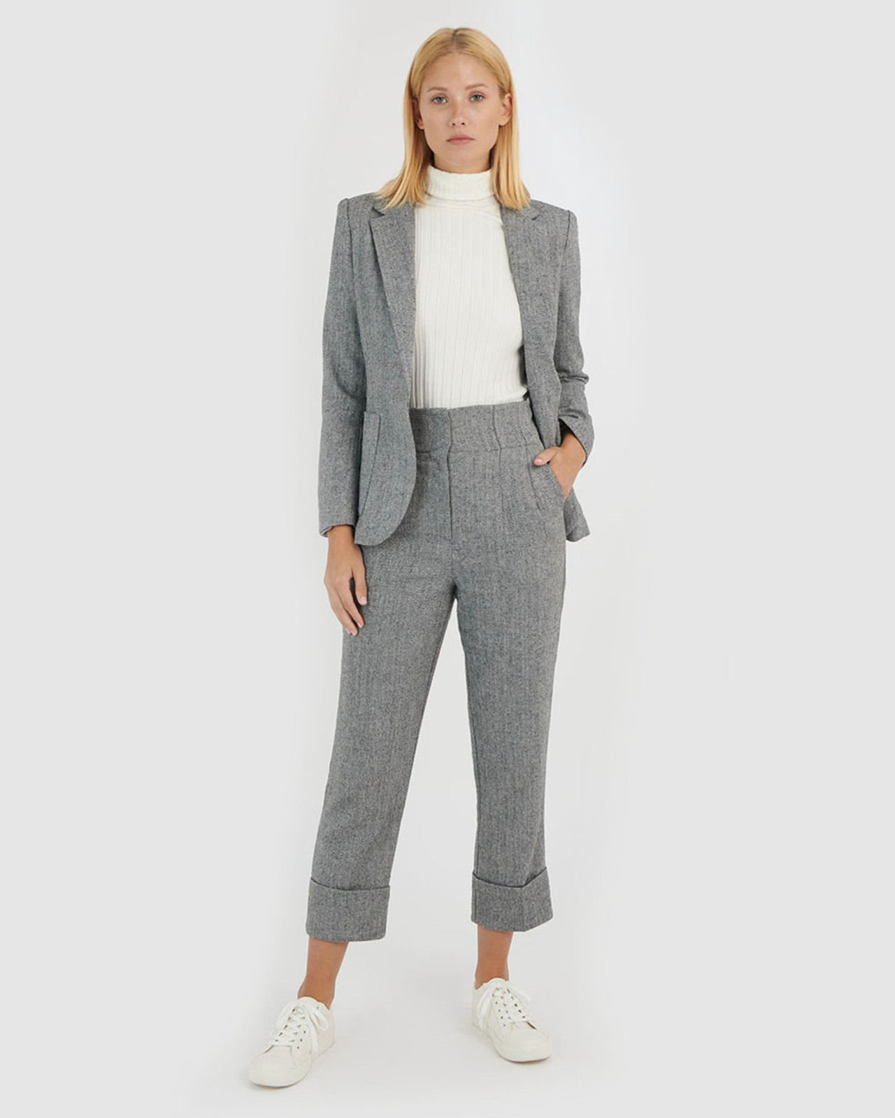 Selah Herringbone Blazer