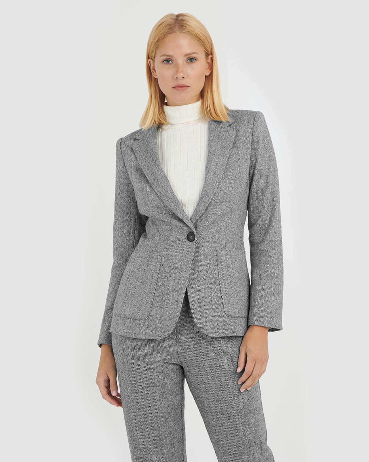 Selah Herringbone Blazer