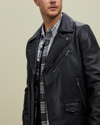 aere ジャケット AERE Biker Leather Jacket - AirRobe