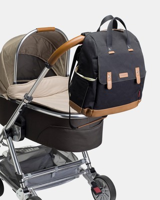 babymeltm robyn faux leather convertible backpack diaper bag Babymel Eco - Black Changing Bag Babymel Robyn Backpack