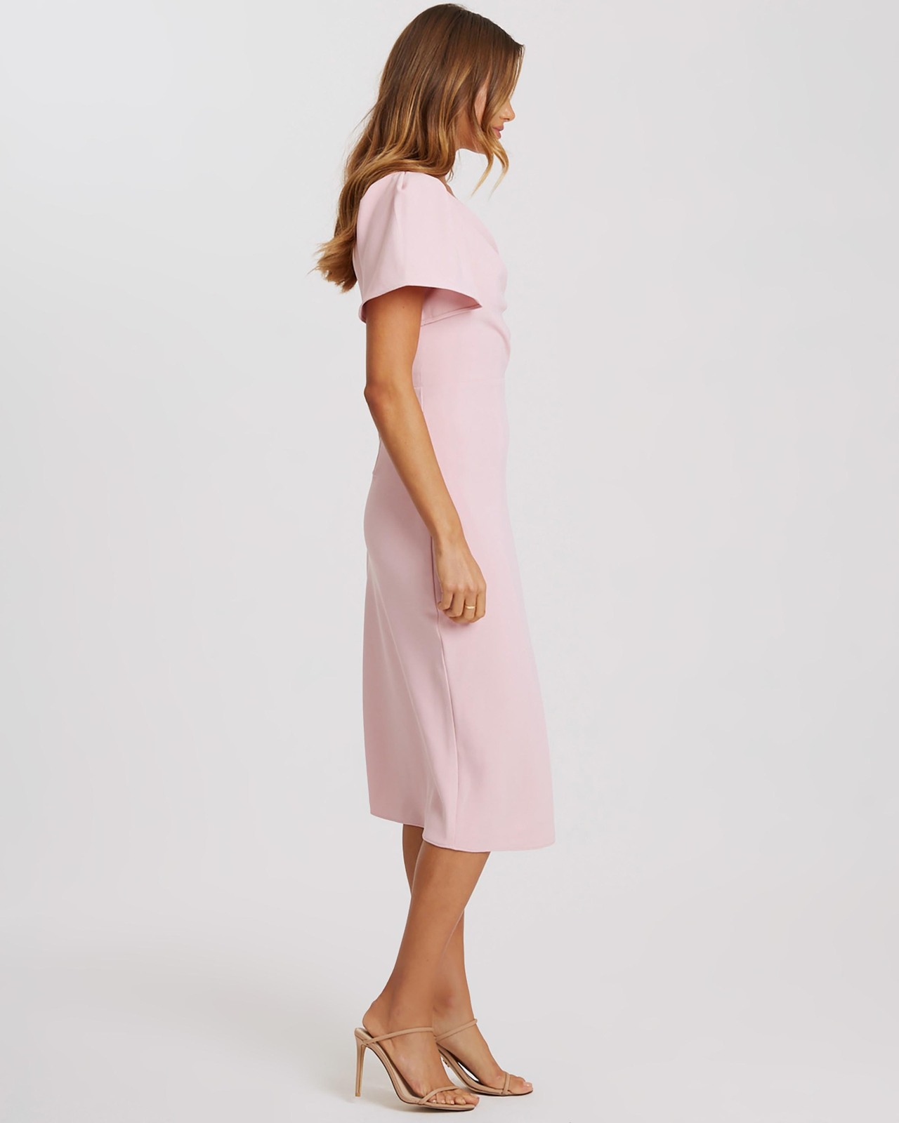 knee length dresses for ladies Rihoas Chiffon Floral 2 Piece Midi Dress main image 0