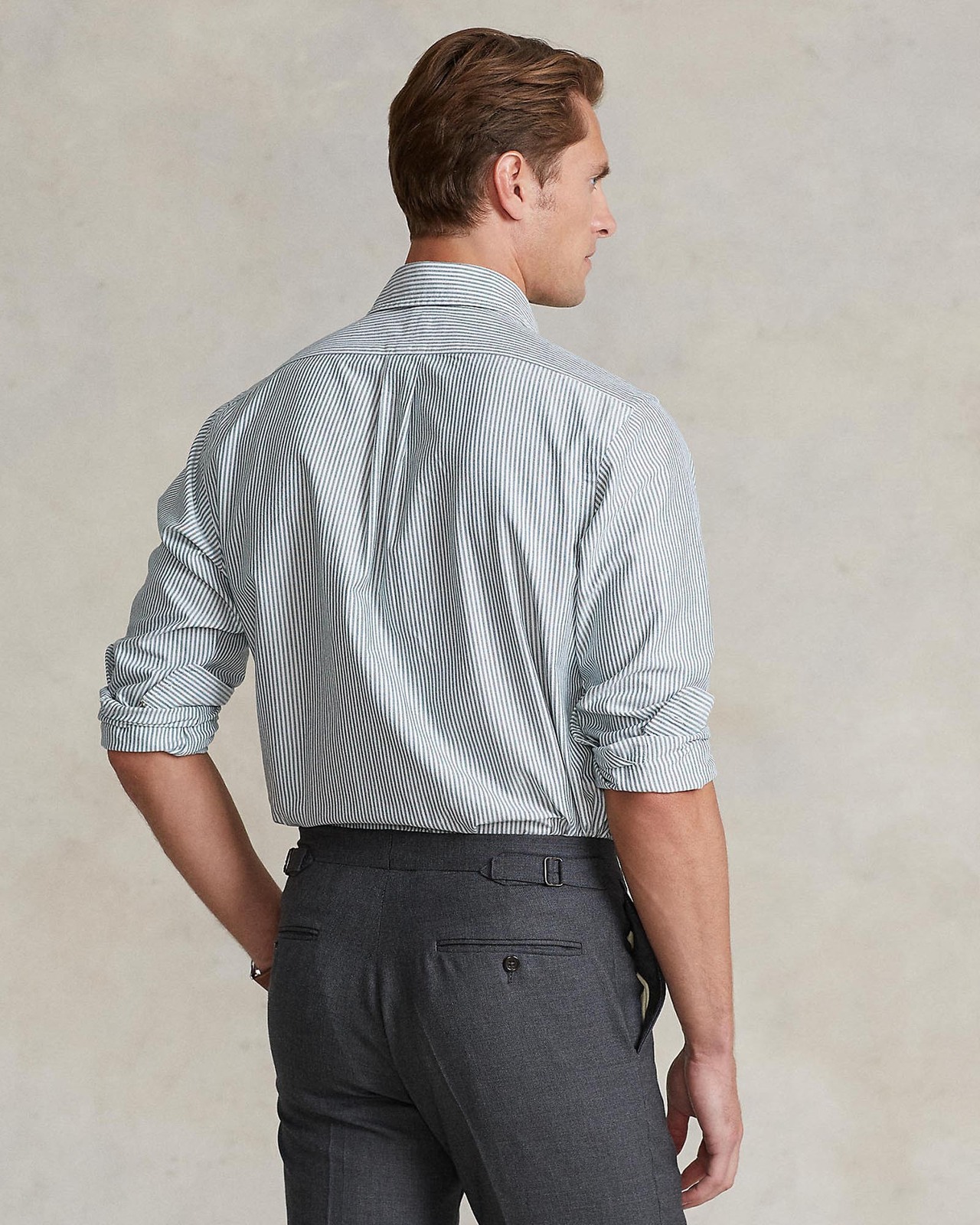 Slim Fit Striped Oxford Shirt