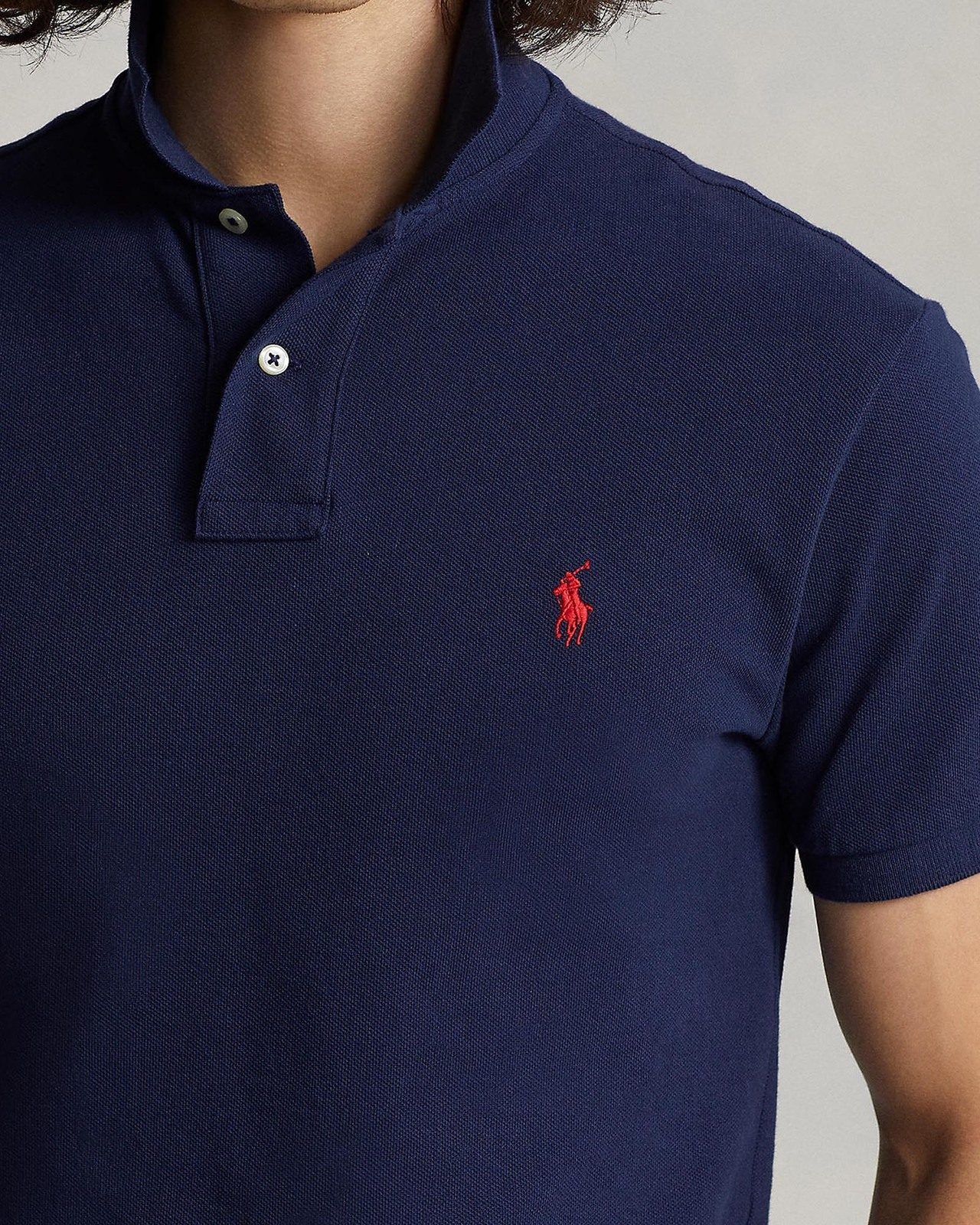 Custom Slim Fit Mesh Polo