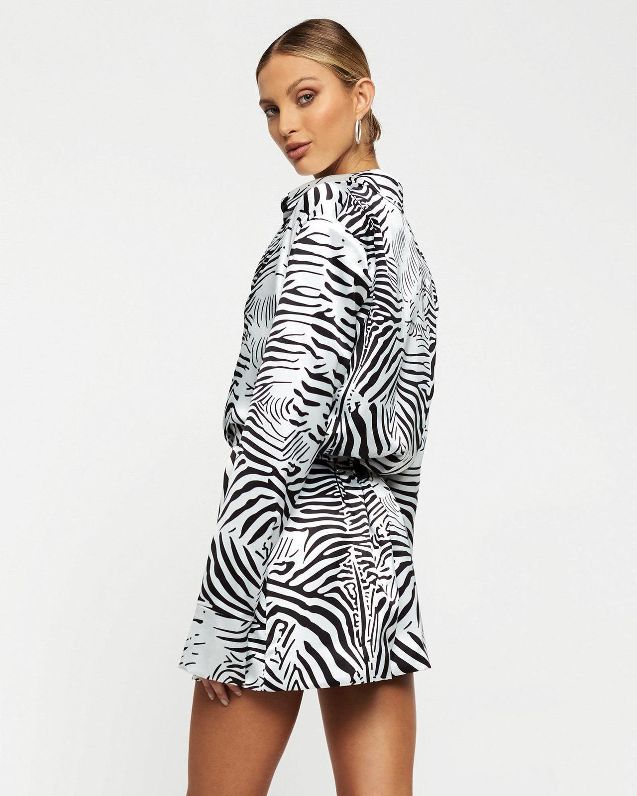 lioness mirror image mini dress LIONESS Voyage Mini Dress Moonlight Polka