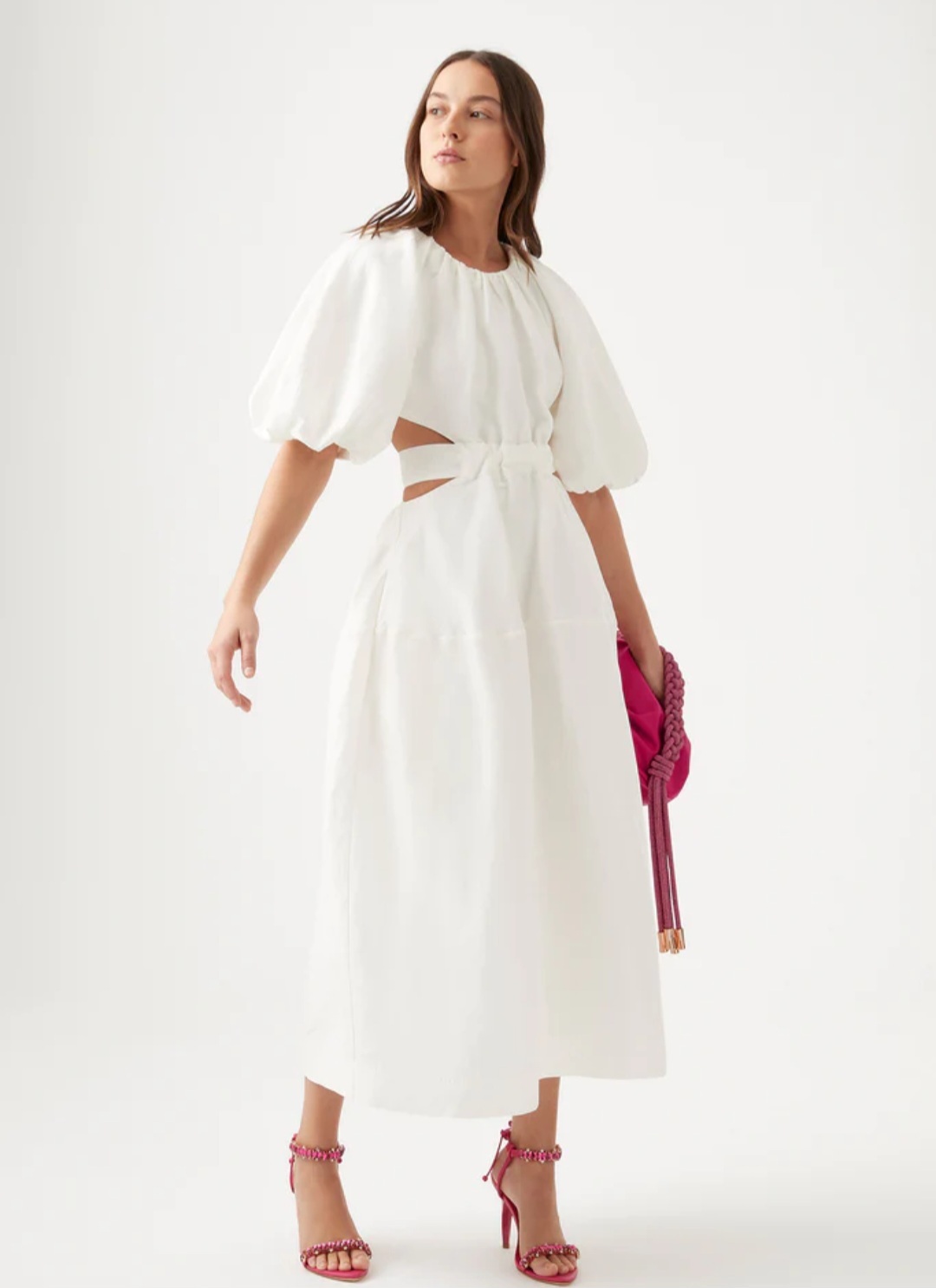 【Aje.】Spirit Belted Midi Dress カットアウト ミディドレス Spirit Belted Midi Dress | Ivory | Aje – Aje ROW