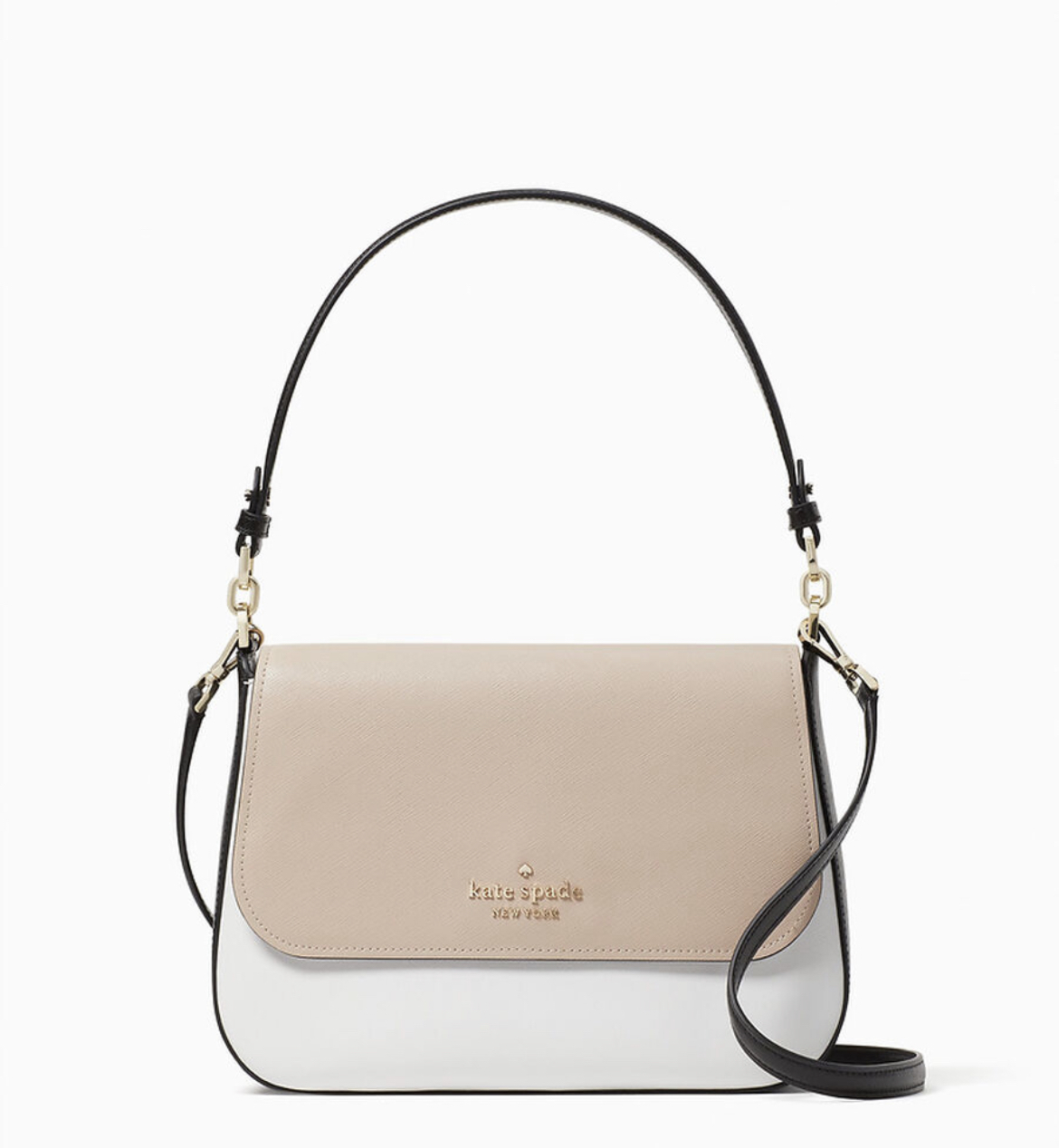 Kate Spade Staci Colourblock Saffiano Leather Flap Shoulder Bag AirRobe