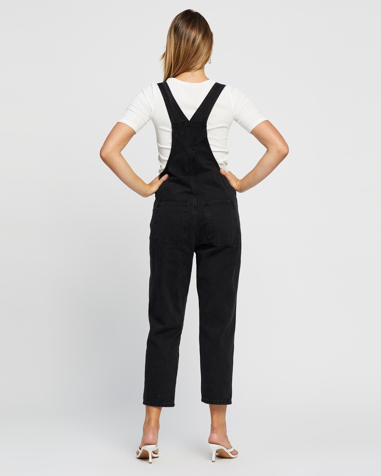 Olive Recycled Cotton Blend Denim Overalls