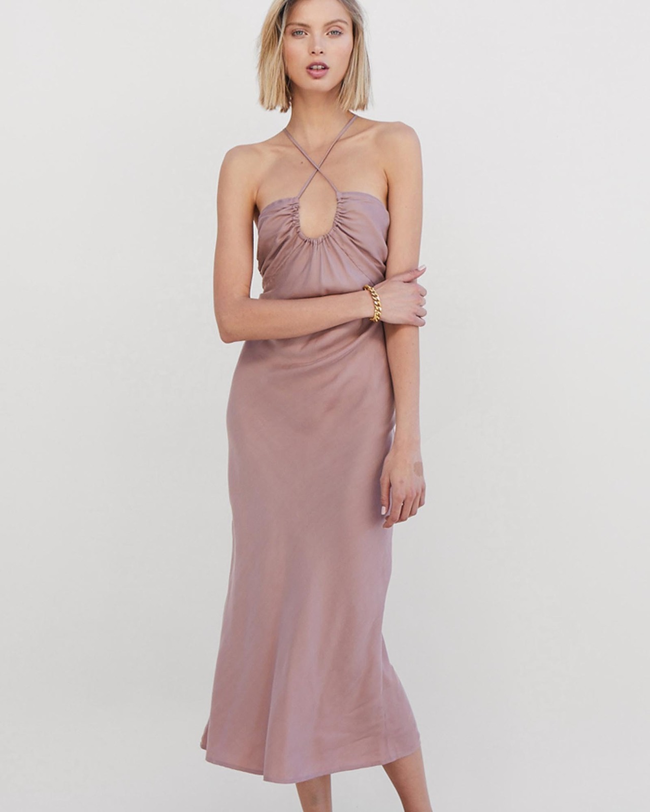 Georgia Keyhole Slip Dress