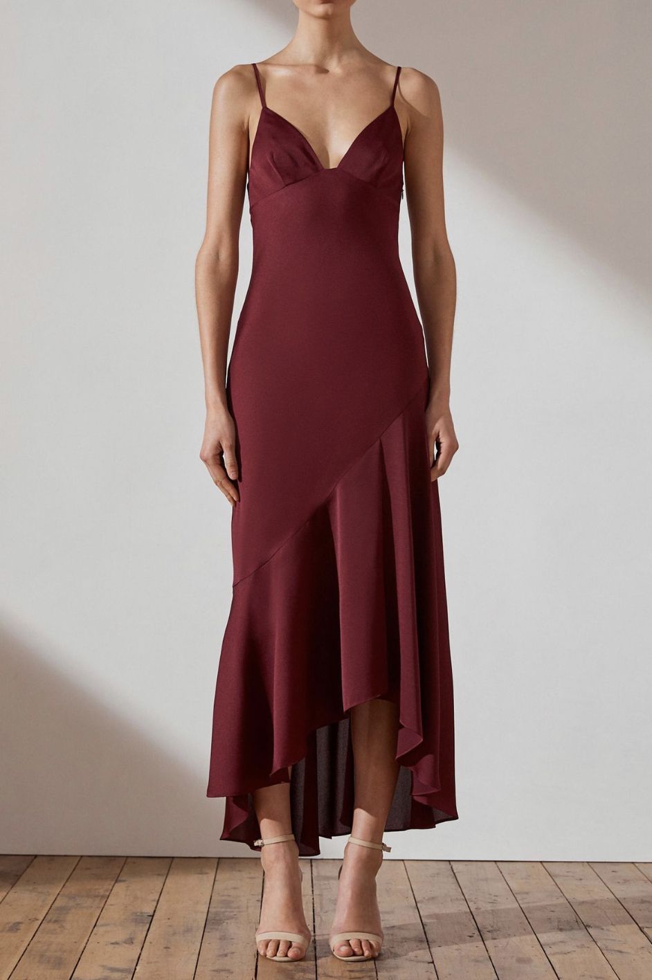 shona joy luxe bias asymmetrical slip dress Shona Joy Contributing to a cleaner collection_bcbgmaxazria_BCBG Evening Petal and Pup Womens Size:40D
