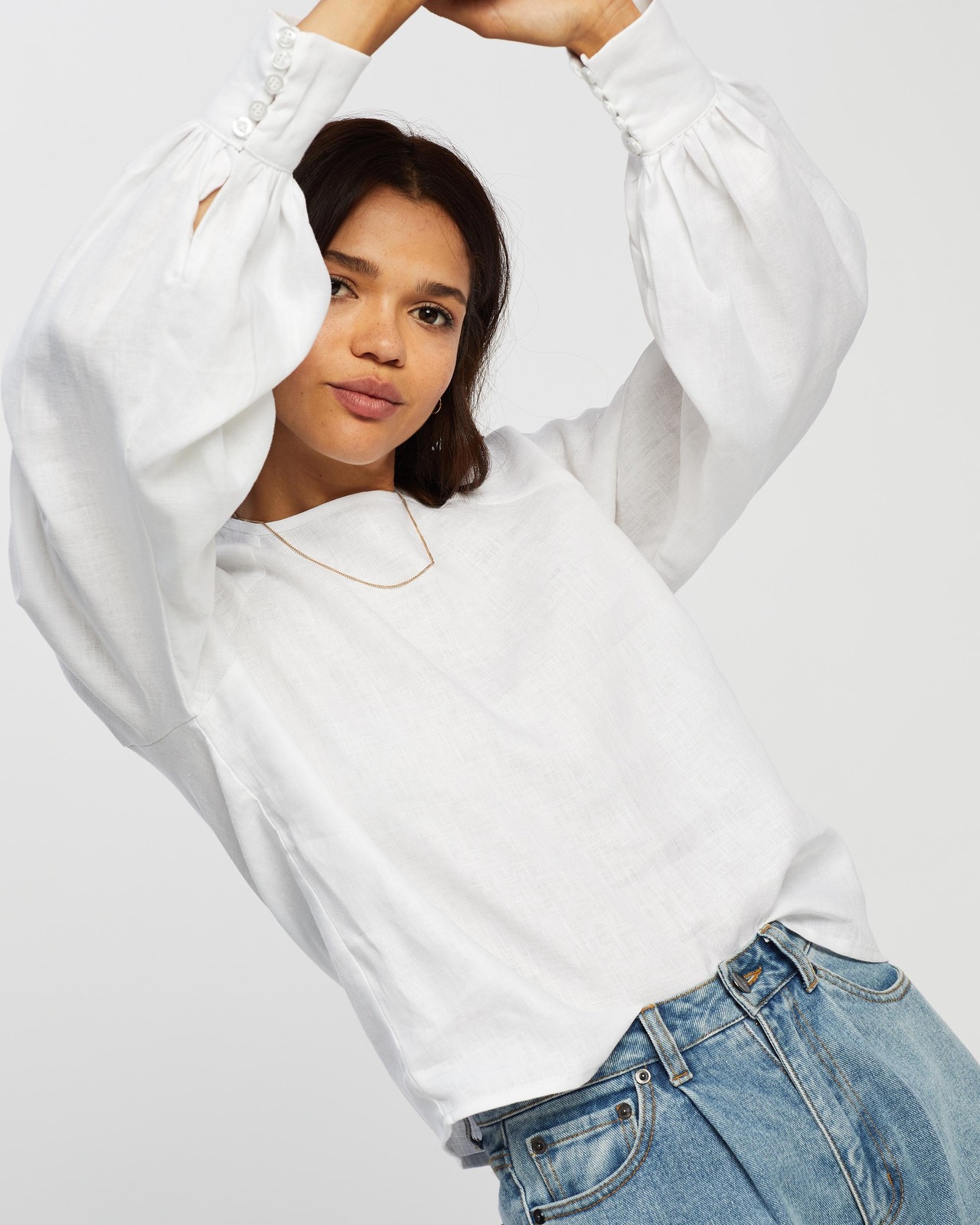 Blouson Linen Blouse AirRobe