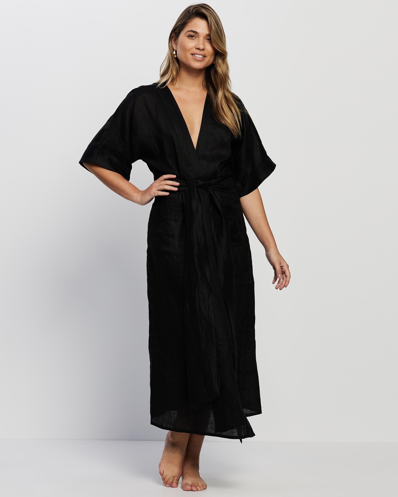 Lily Premium Linen Robe - THE ICONIC Exclusive