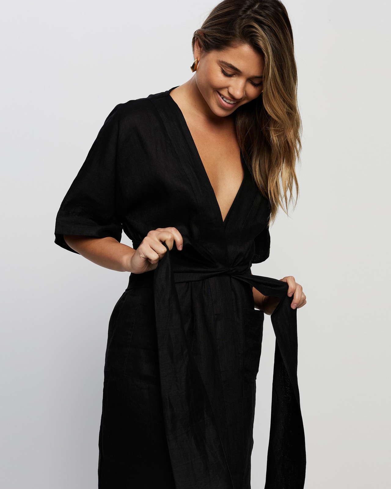 Lily Premium Linen Robe - THE ICONIC Exclusive