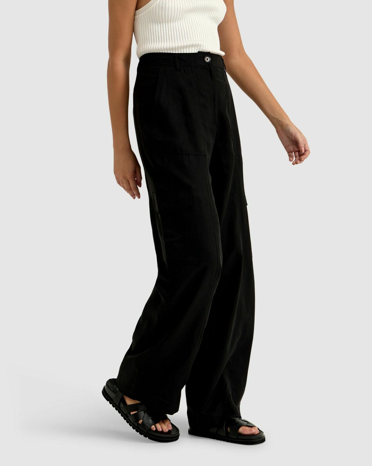 Pepper Tencel Linen Cargo Pants