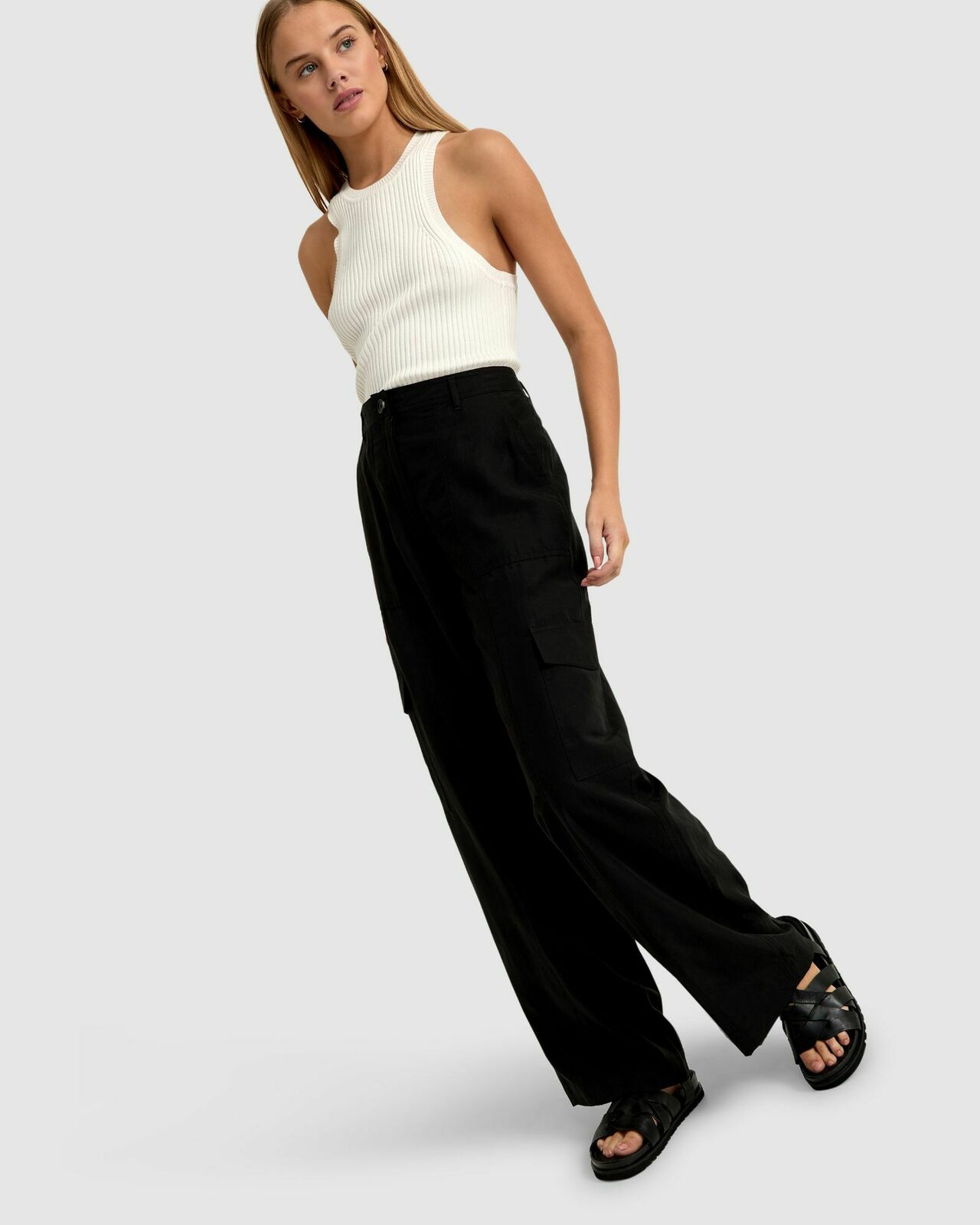 Pepper Tencel Linen Cargo Pants