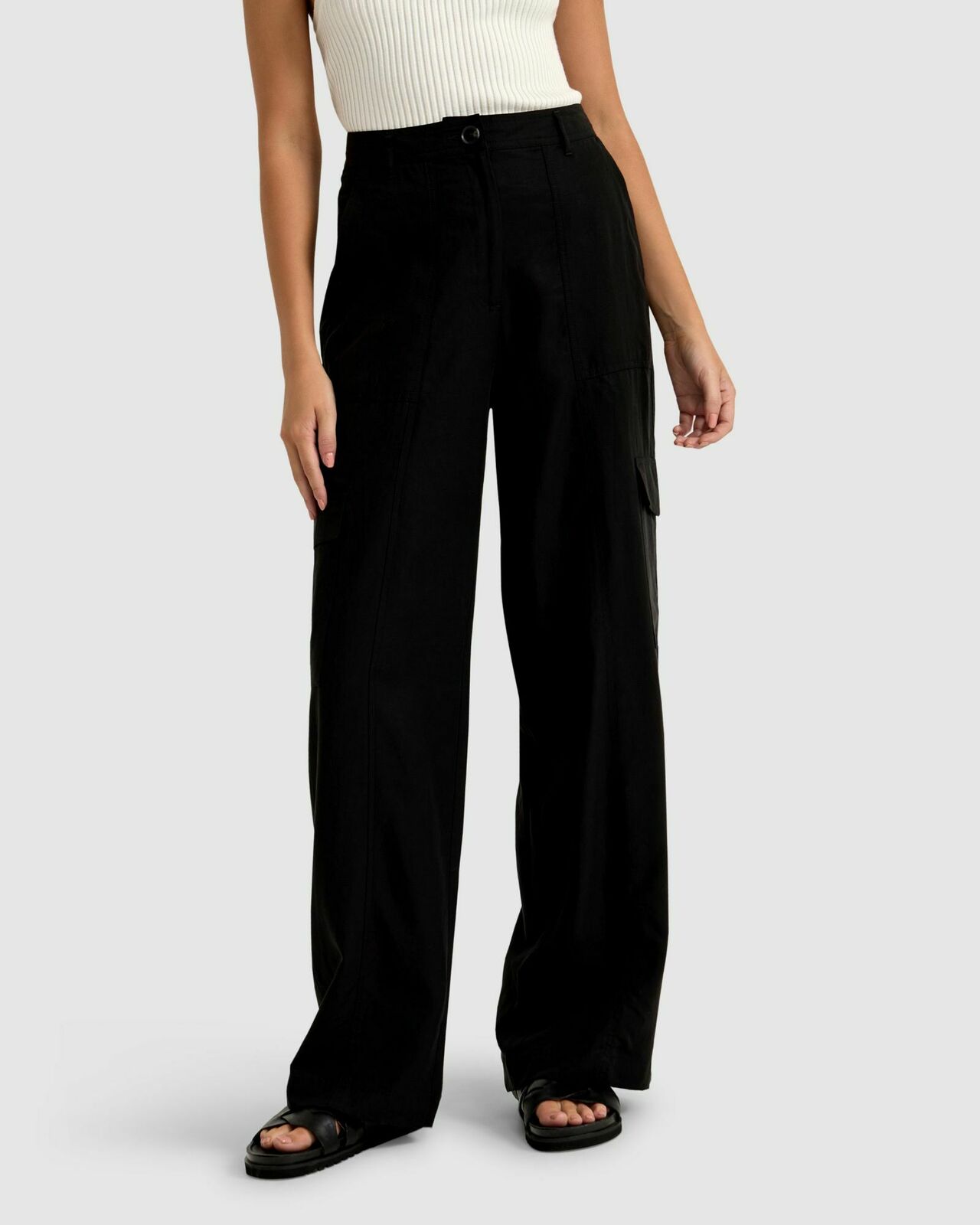 Pepper Tencel Linen Cargo Pants