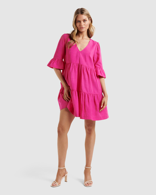 Forever New Brydie V Neck Smock Dress - AirRobe