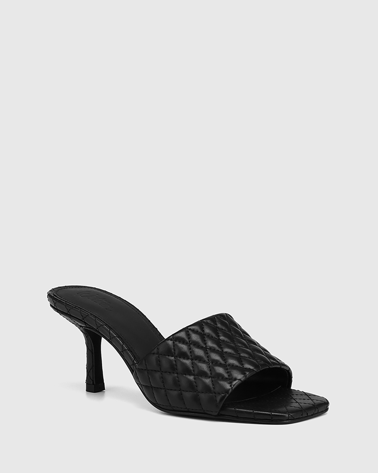 Cloud Quilted Leather Stiletto Heel Slides