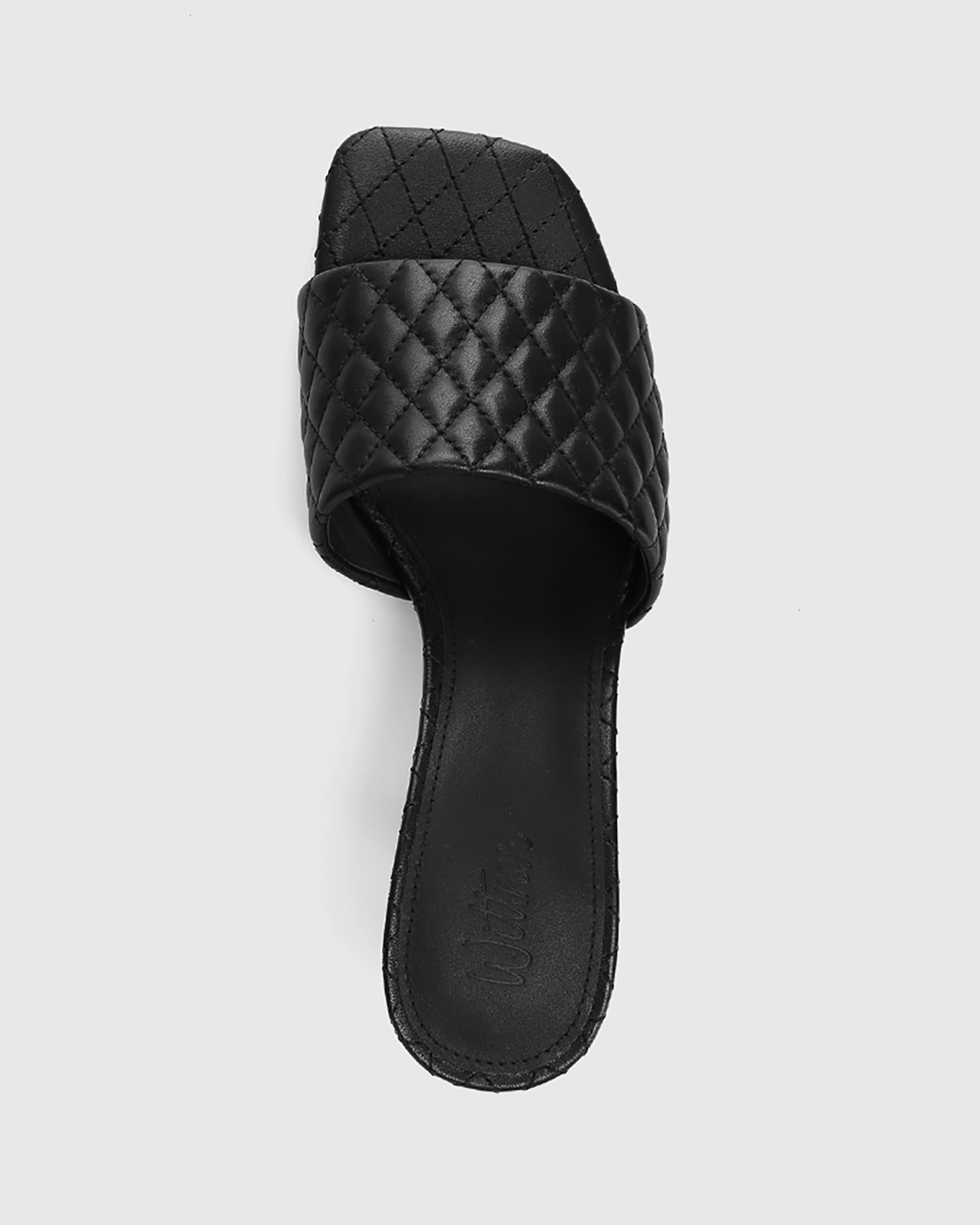 Cloud Quilted Leather Stiletto Heel Slides