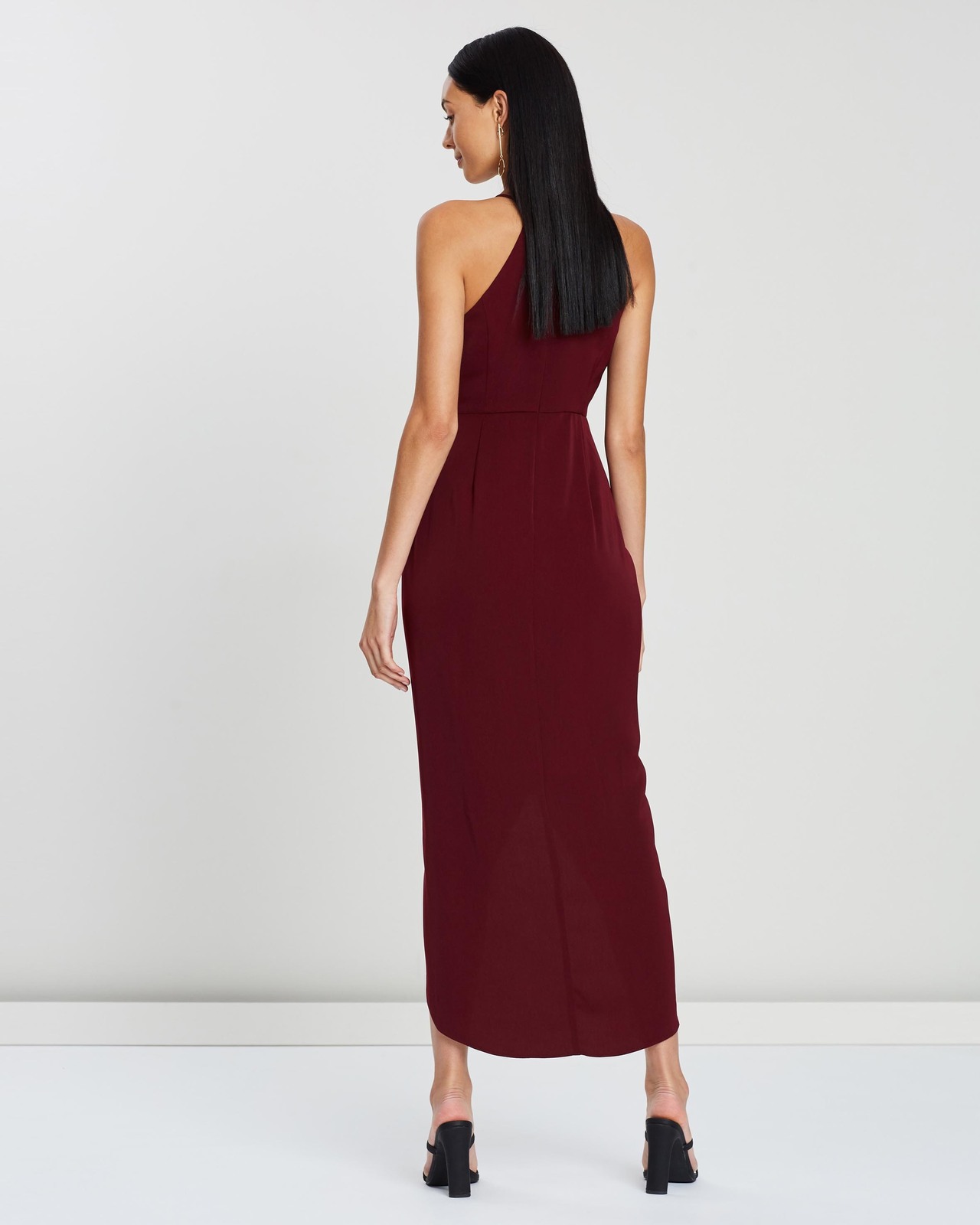 HIGH NECK RUCHED DRESS