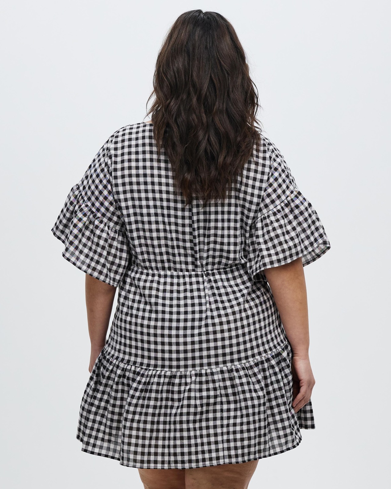 Grayson Ruffle Cotton Blend Mini Dress