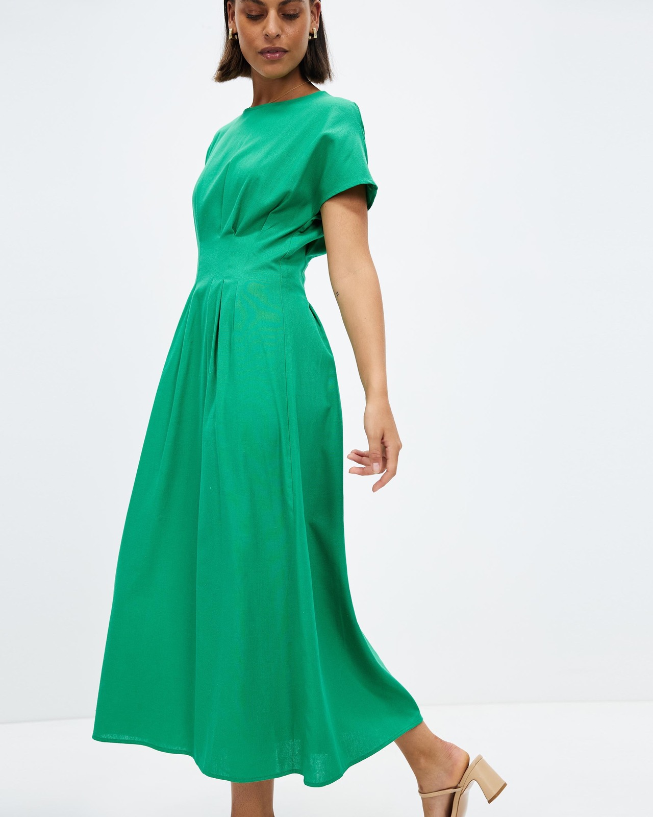Kaia Linen Blend Midi Dress